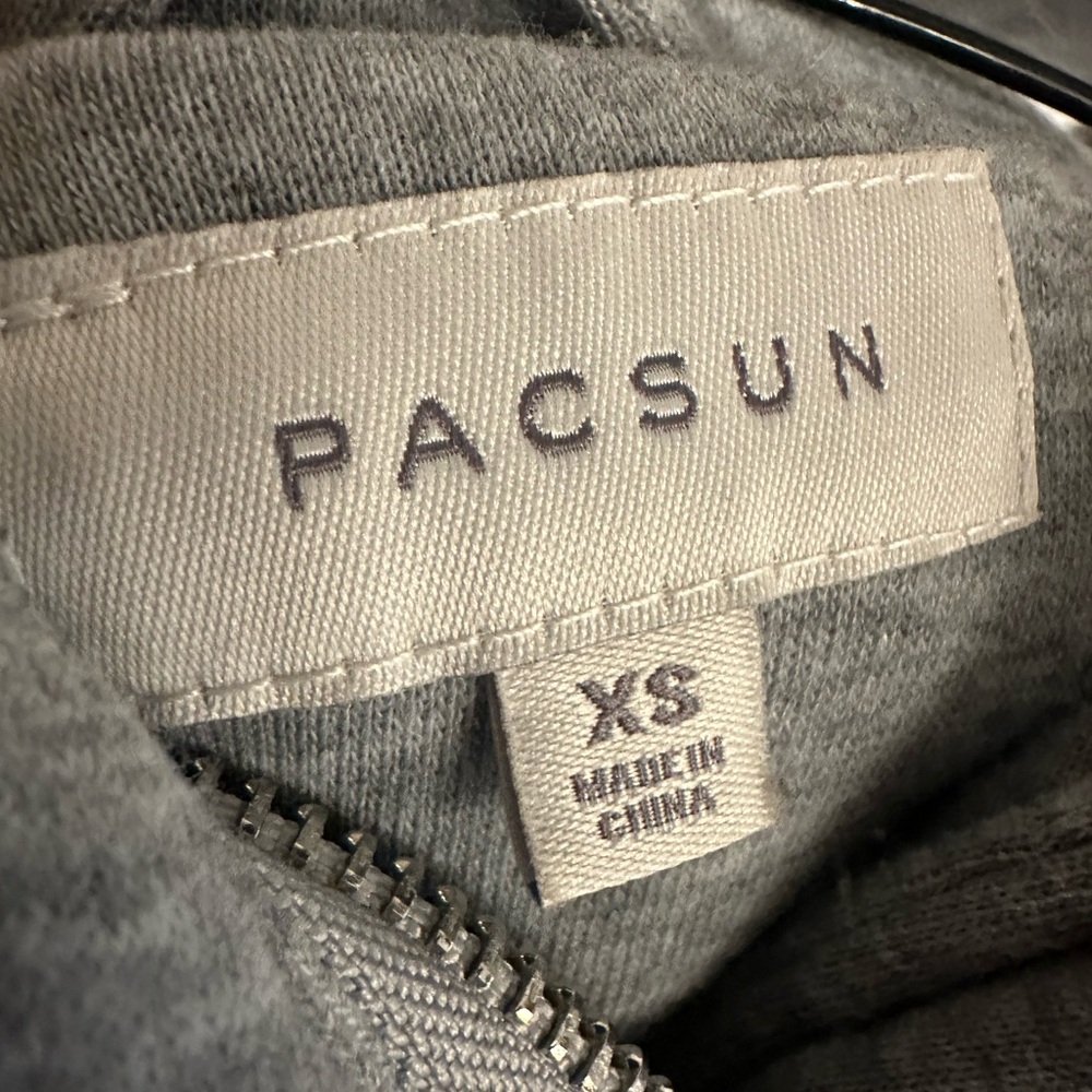 Size XS PacSun Light Gray Jacket w/ Hood - Picture 5 of 5